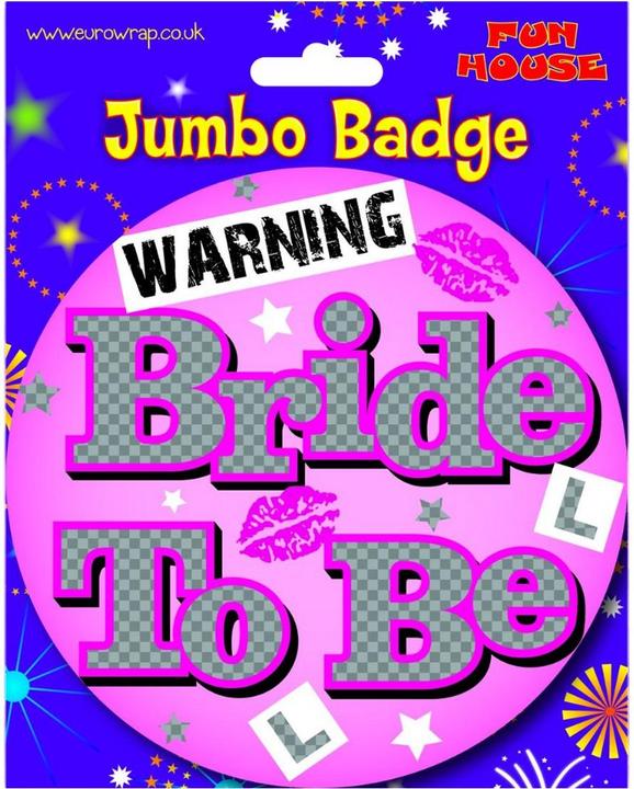 Produktbild Eurowrap Giant PartyButton Bride To Be