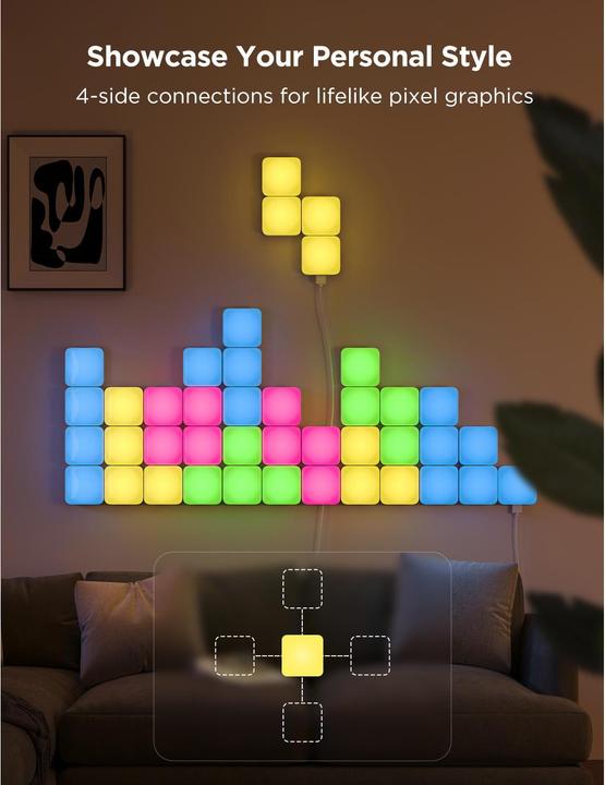 Produktbild Govee Panelleuchte Smart Mini Erweiterung, 6er, RGBIC