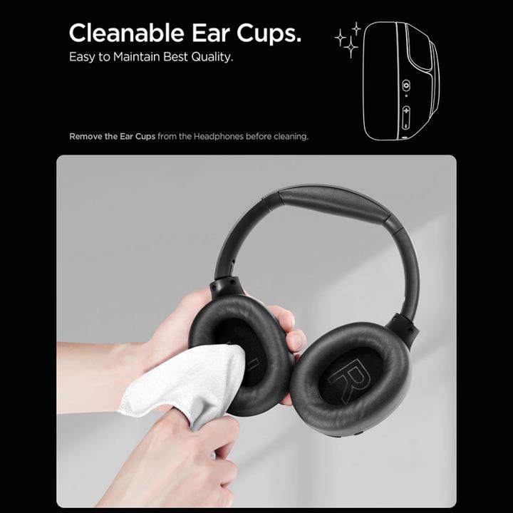 Produktbild Spigen Over-ear Headphones SA2403 ANC PRO black (ANC, 60 h, Kabellos)