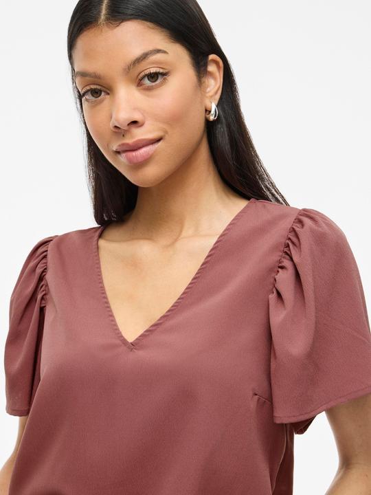Actual product image Vila V-Ausschnitt Oberteil mit kurzen Ärmeln (38)