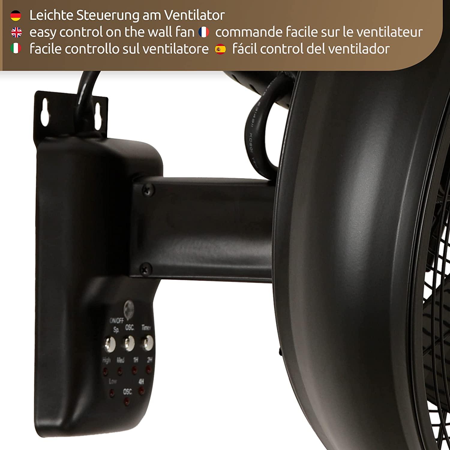 Thumbnail - EMZ Wandventilator mit Fernbedienung, Ventilator, Schwarz