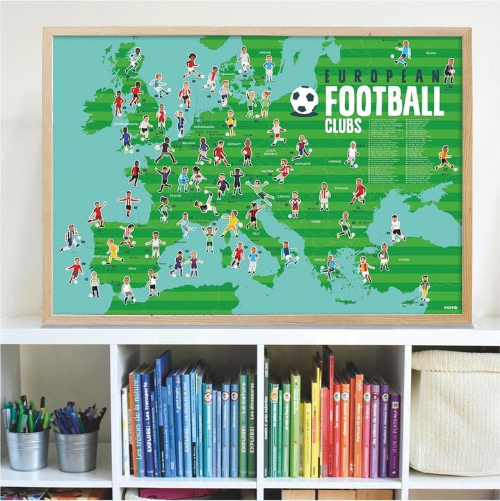 Actual product image Poppik Sticker learning poster football clubs