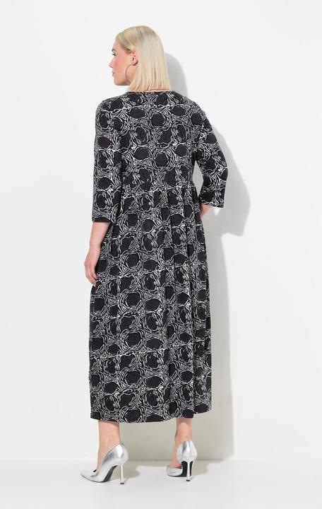 Produktbild Ulla Popken Jerseykleid, A-Linie, Blumendruck (60)