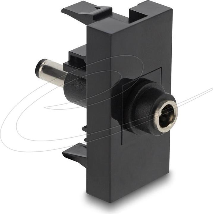 Actual product image Delock Easy 45 module DC 5.5 x 2.1 mm socket to DC 5.5 x 2.1 mm plug black
