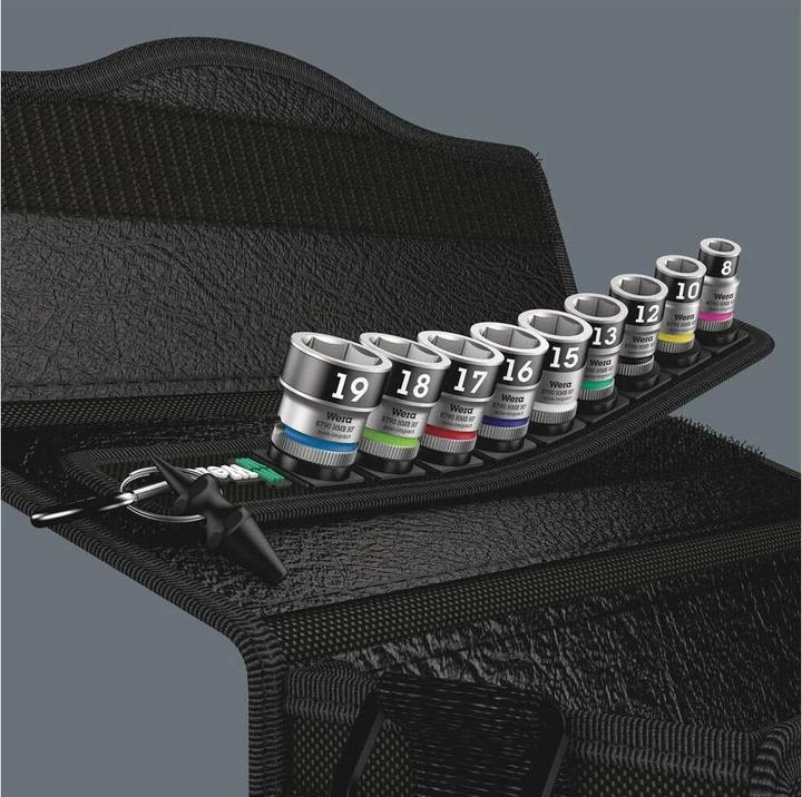 Actual product image Wera Belt B 1 Zyklop socket set (19 mm, 15 mm, 17 mm, 12 mm, 13 mm, 16 mm, 18 mm, 8 mm, 10 mm)