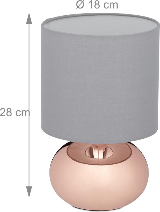 Produktbild Relaxdays Tischlampe Metall & Stoff (E14)