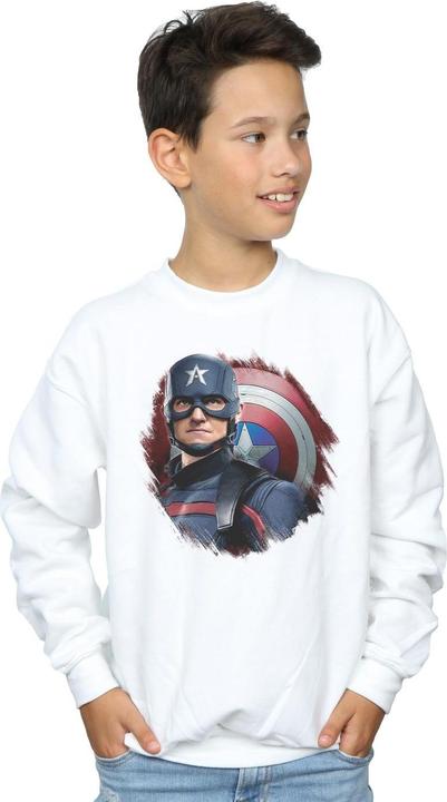 Actual product image Boys The Falcon And The Winter Soldier Captain America Stare Sweatshirt (140, 146)