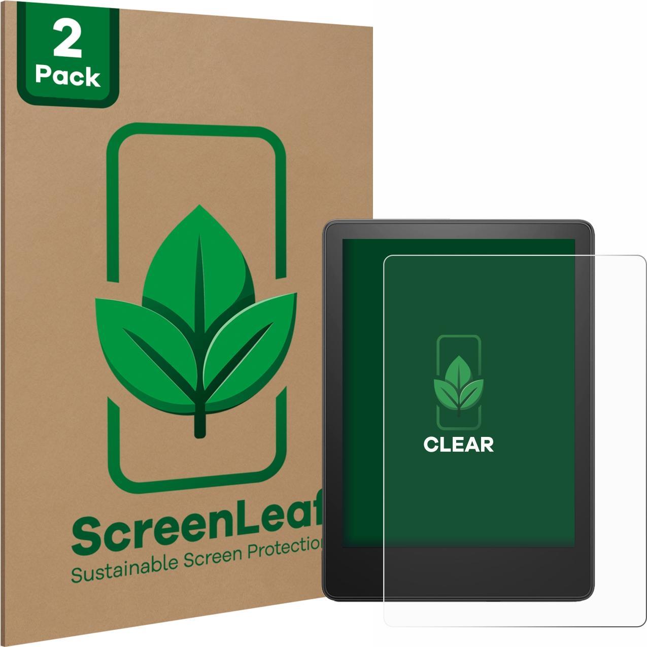 ScreenLeaf Schutzfolie nachhaltiger Displayschutz Display Schutz Folie Klar Transparent, eReader Zubehör, Transparent