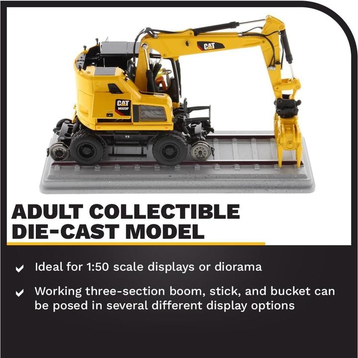 Image du produit Diecast Masters Pelle sur chenilles Caterpillar M323F Rail, échelle 1:50