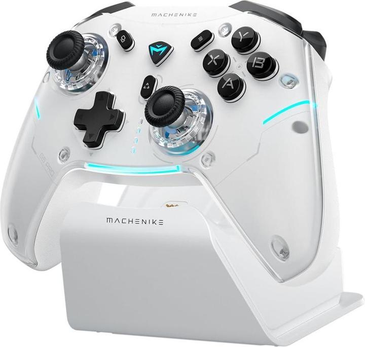 Produktbild Machenike G5Pro Max Kabelloser Gamecontroller mit Ladestation – Weiss (Android, iOS, PC, Switch)