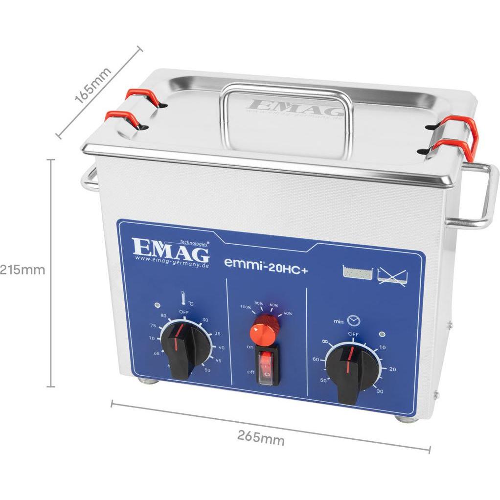 Emag Emmi-20HC Plus, Pulitore a ultrasuoni, Argento