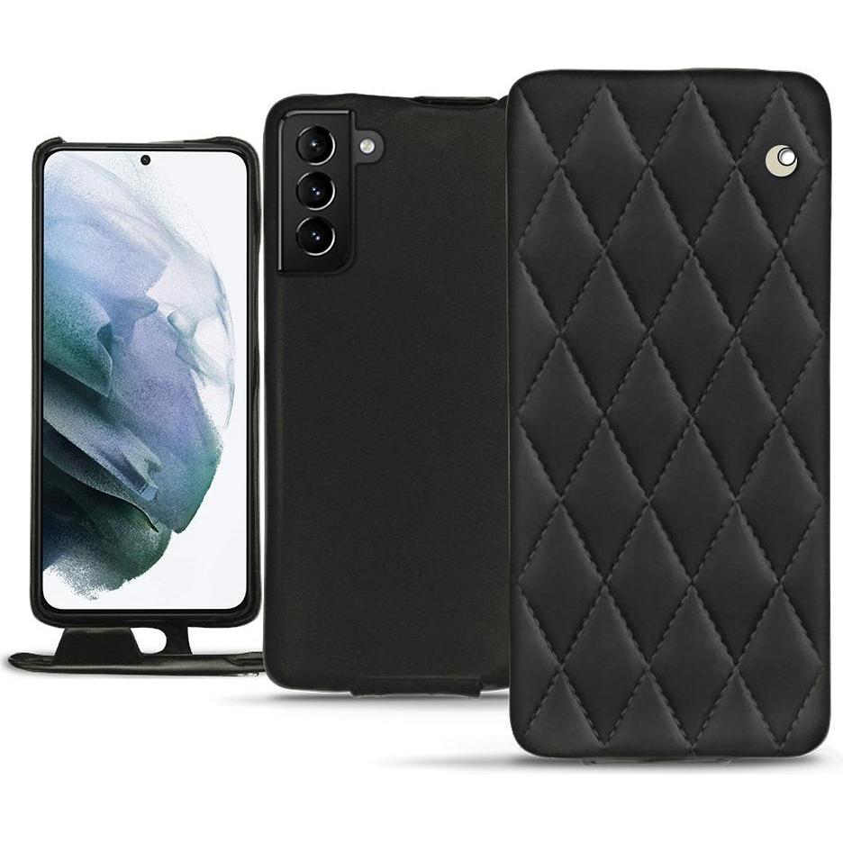 Noreve Lederschutzhülle vertikal (Samsung Galaxy S21+), Smartphone Hülle, Schwarz
