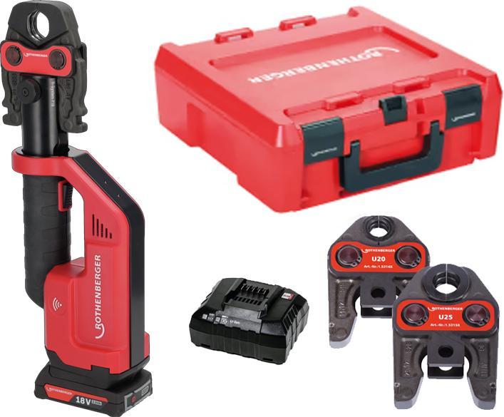 Rothenberger ROMAX COMPACT III Set U16-20-25, 2Ah, EU, AMP