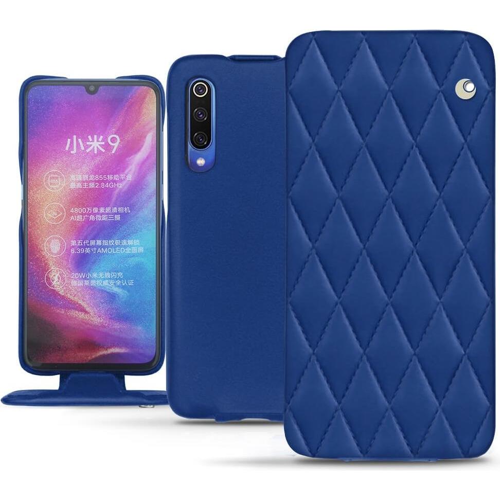 Thumbnail - Noreve Lederschutzhülle vertikal (Xiaomi Mi 9), Smartphone Hülle, Blau