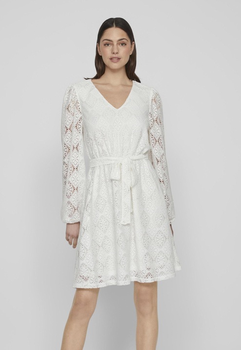 Produktbild Vila Tie Waist Kleid mit langen Ärmeln (L)