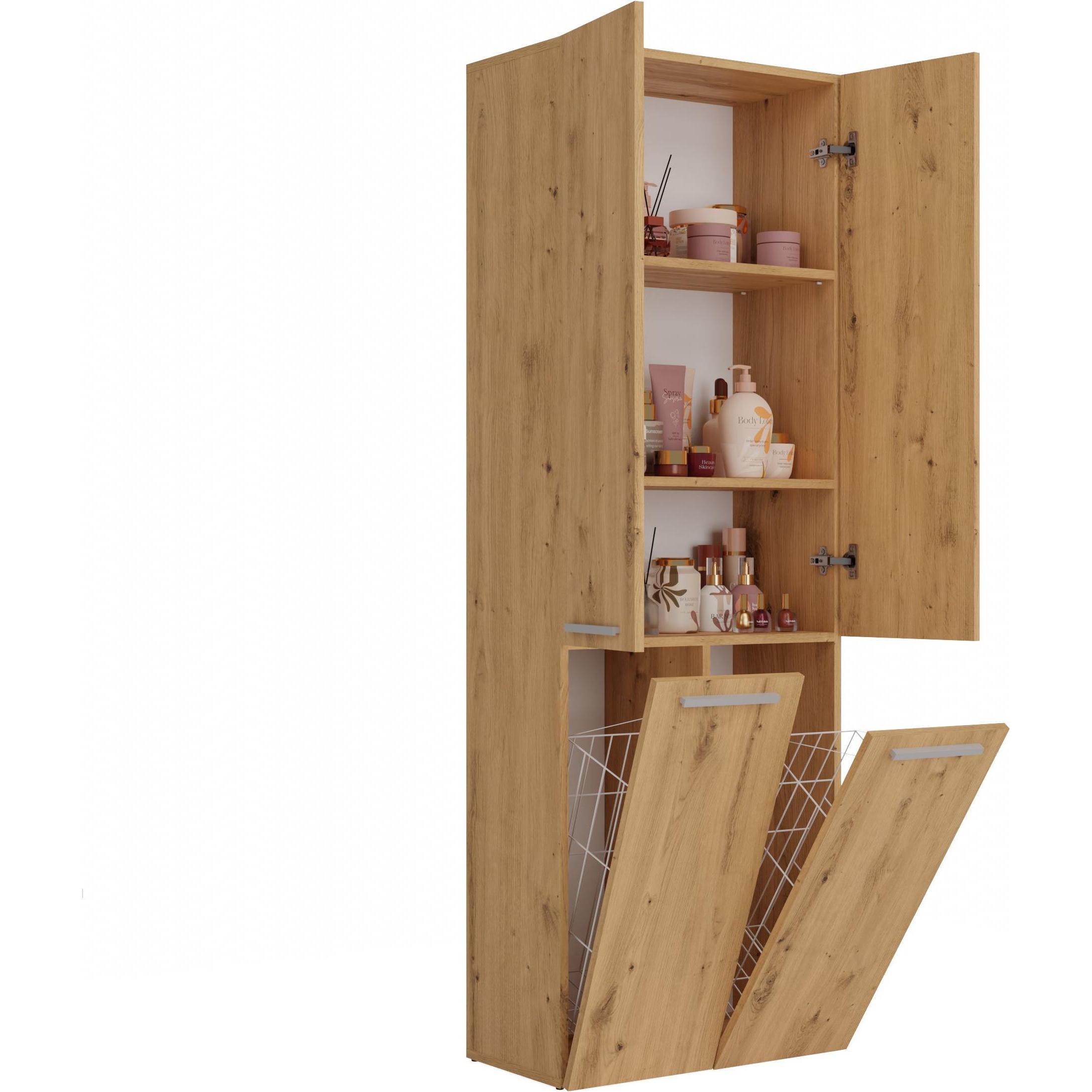 Thumbnail - Topeshop, Badezimmerschrank, Nel (30 x 30 x 174 cm)