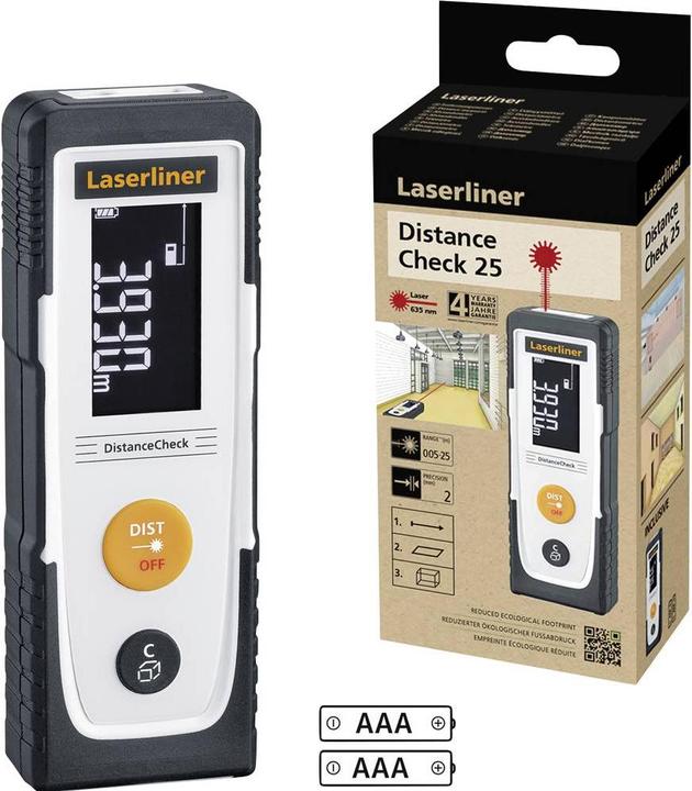 Actual product image Laserliner DistanceCheck laser rangefinder 25 m (25 m, 650 nm)