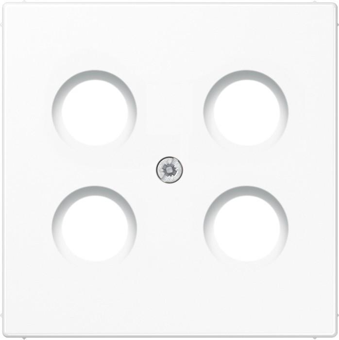 Actual product image JUNG Central plate Sat/TV/Radi LS ws glz LS990-4SAT1WW