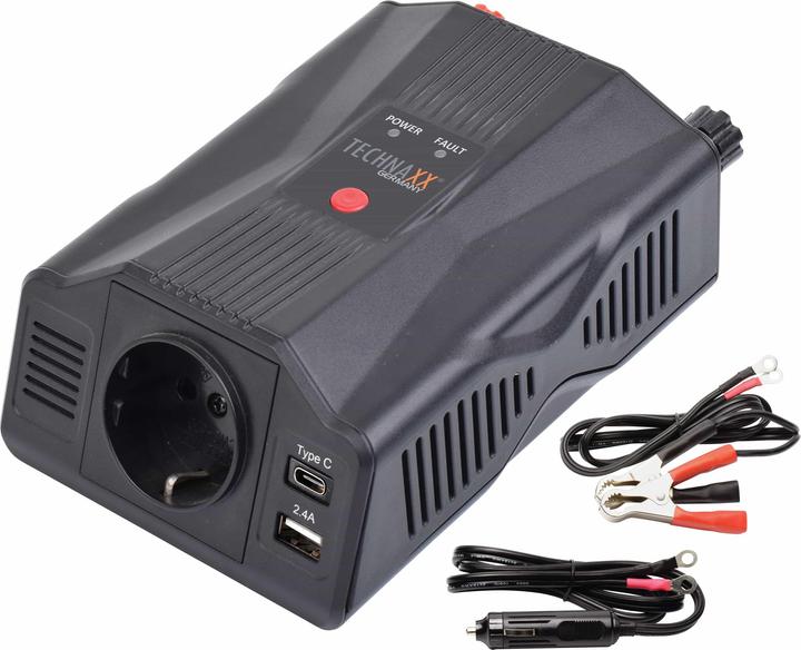 Productafbeelding Technaxx TE24 - Omvormer gemodificeerde sinus 300 W beveiligingscontact
