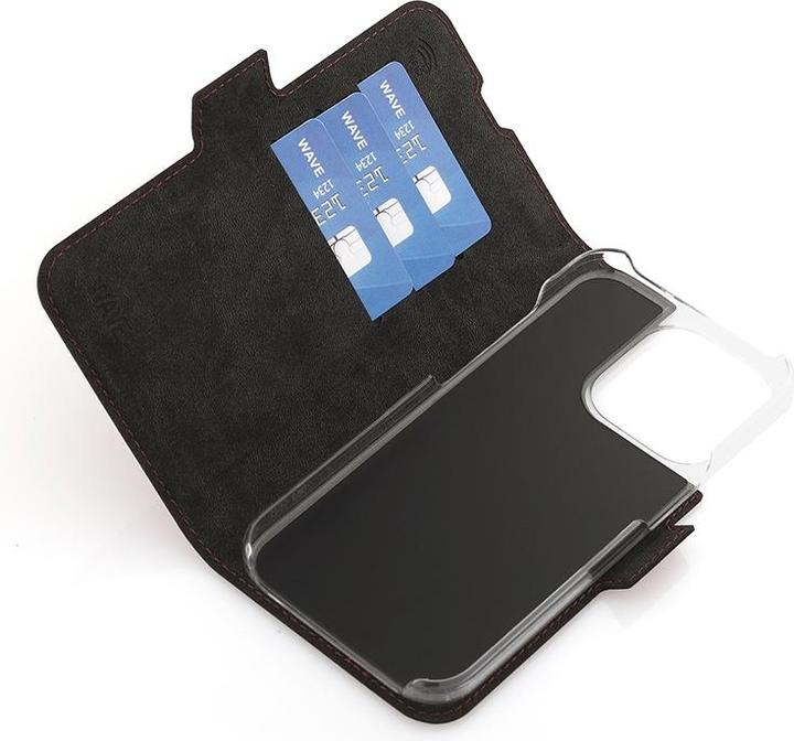 Produktbild Wave BookCase -suojakotelo, MagSafe-yhteensopiva, iPhone 15 Pro, smoky sangria (Apple iPhone 15 Pro)