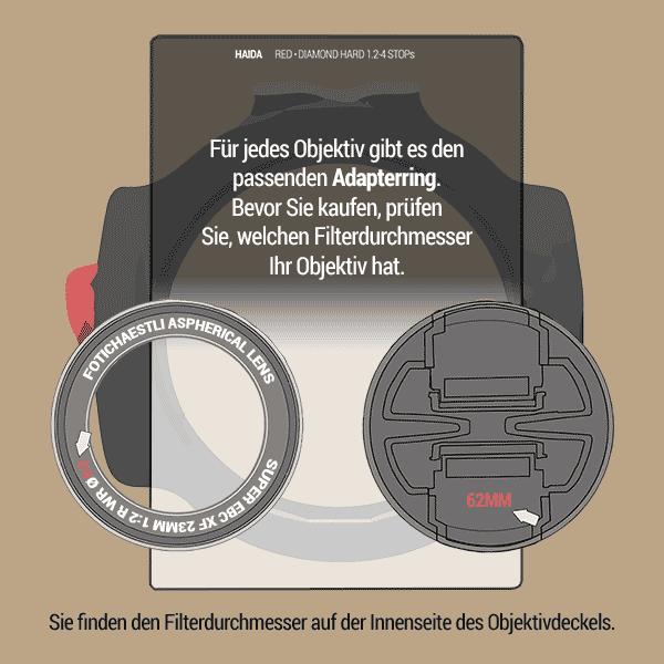 Produktbild Haida Objektivadapter 62mm zu Filter Halter M10 (Obektivfilter Halter)