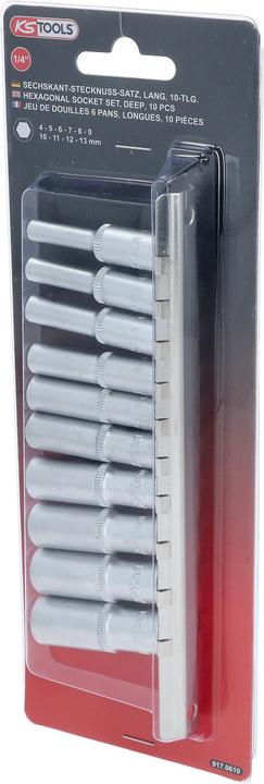 Actual product image KS Tools 1/4" hexagon socket set long