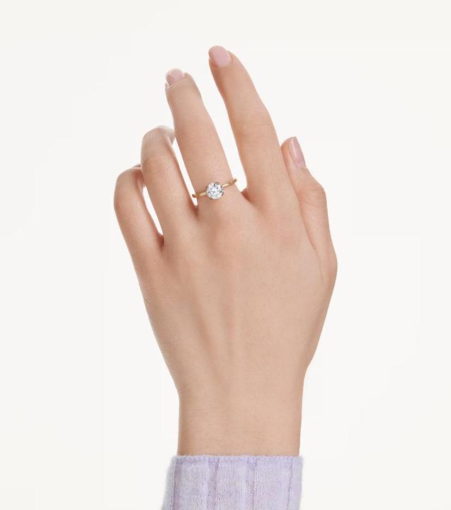 Immagine prodotto Swarovski Stilla Attract Cocktail Ring Rundschliff Weiss Goldlegierungsschicht (55)