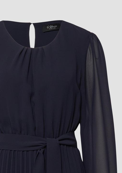 Image du produit s.Oliver Kleid Midi-Chiffonkleid mit Plissee und Bindegürtel (46)