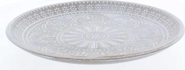 Actual product image MICA Living Dekoteller mit Ornamenten - rund - weiss - ca. 29,5 x 29,5 x 3,4 cm