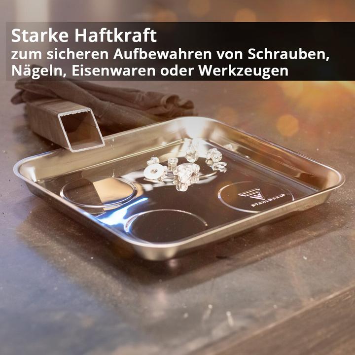Produktbild Stahlwerk Magnetschale MS-30 ST 270 x 292 x 30 mm Magnetteller Schraubenschale (1 x)