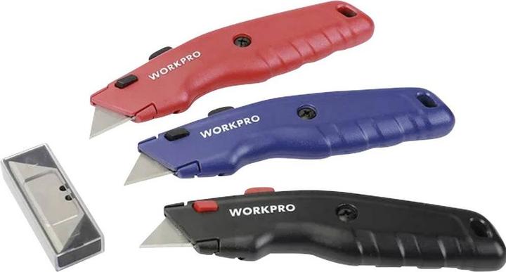 Produktbild Workpro WP200005WE Universalmesserset, 3-teilig mit 3 zusätzlichen Kling