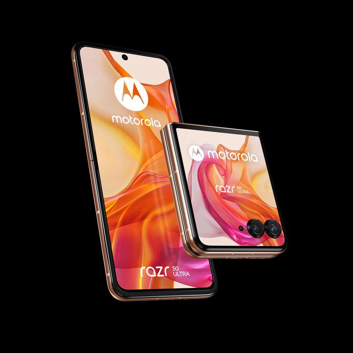 Actual product image Motorola Razr 50 Ultra (512 GB, Peach Fuzz, 6.90", SIM + eSIM)