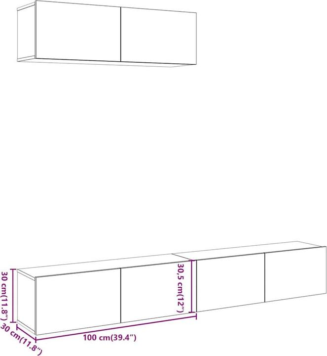 Produktbild vidaXL Jannik (100 x 30 x 30 cm)
