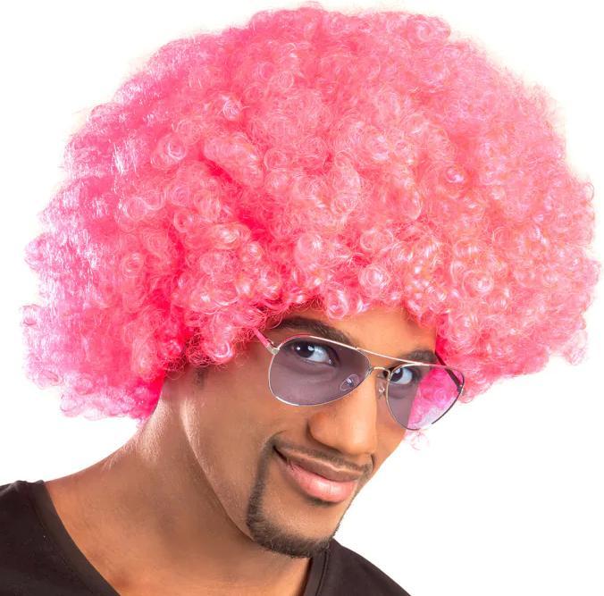 Immagine prodotto Fasnacht Parrucca Afro rosa