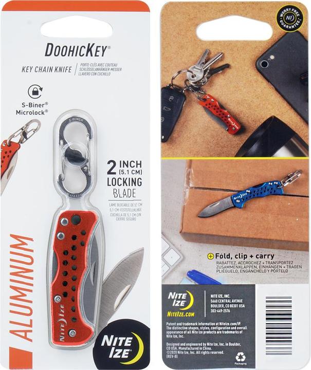 Actual product image Nite Ize NiteIze Knife Keychain Red