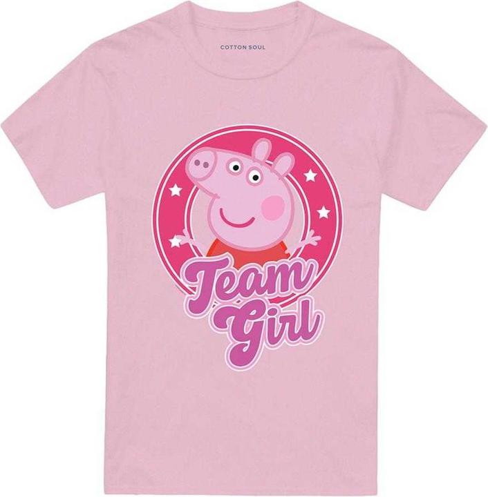Peppa Pig - T-shirt motif/style Badge TEAM GIRL - Adulte (XXL)