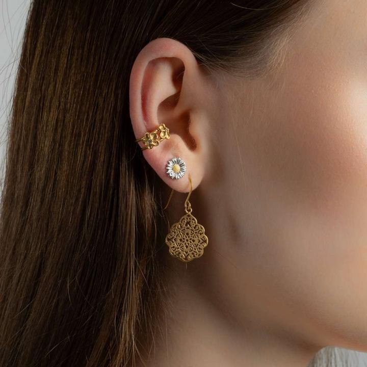 Actual product image Bijouteria Earrings (Zirconia, Silver 925, PVD coating (gold coloured))