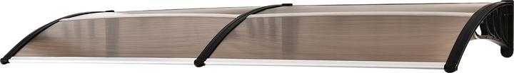 Outsunny Vordach Polycarbonat, Aluminium Braun