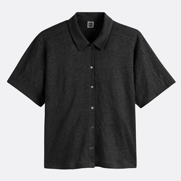 Actual product image La Redoute Collections Kurzärmeliges Poloshirt aus Leinen (S)