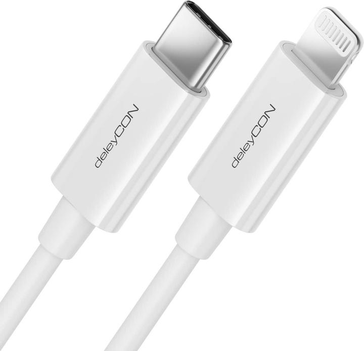 Produktbild deleyCON USB 2.0-Kabel USB C - Lightning 0.15 m (0.15 m, USB 2.0)