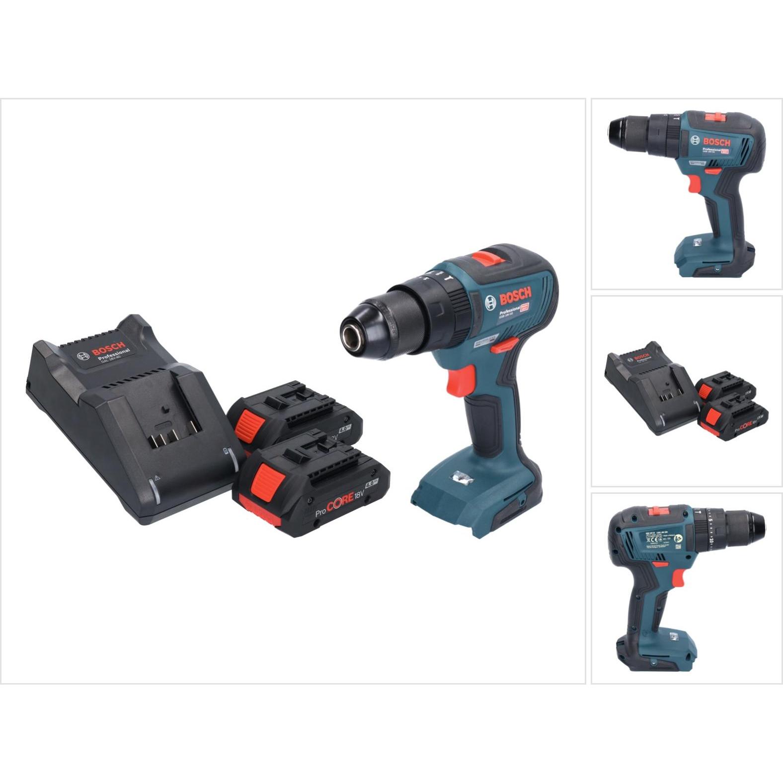 Bosch Professional, Bohrmaschine + Akkuschrauber, Bosch GSB 18V-55 Professional Akku Schlagbohrschrauber 18 V 55 Nm Brus...