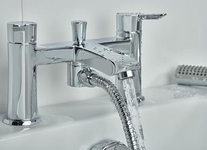Actual product image Bristan Apelo 2-Hole Bath Mixer Tap with Durable Chrome Finish and Ceramic Disc Valves