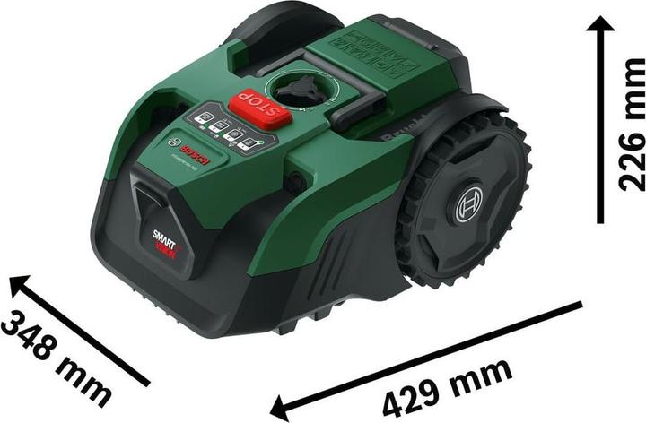 Actual product image Bosch Home & Garden VisiMow 18V-200 battery-set (200 m², Without boundary wire)