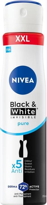Produktbild NIVEA Black & White Invisible Pure Spray XXL (Spray, 250 ml)