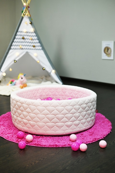 Actual product image Knorrtoys Ball pool soft - "Cosy heart rose" - 300 balls soft pink (approx. 6cm diameter)