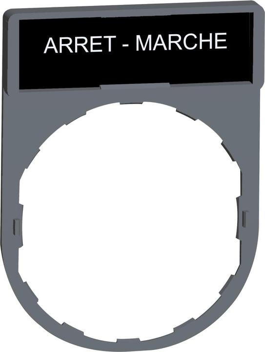 Actual product image Schneider Electric Label holder 30x40mm, with label ARRET- ZBY2166C0