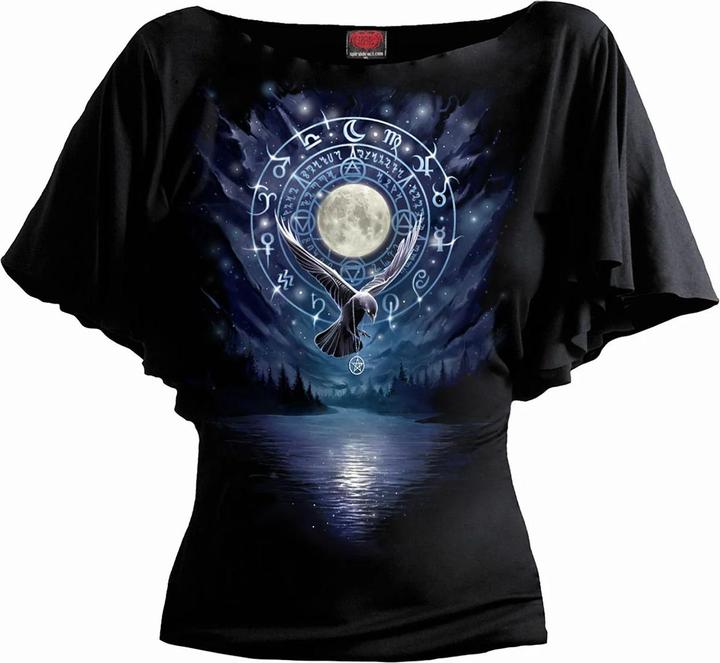 Immagine prodotto Spiral Witchcraft Maglietta Scollo a barchetta Manica a Pipistrello Donna (4XL)