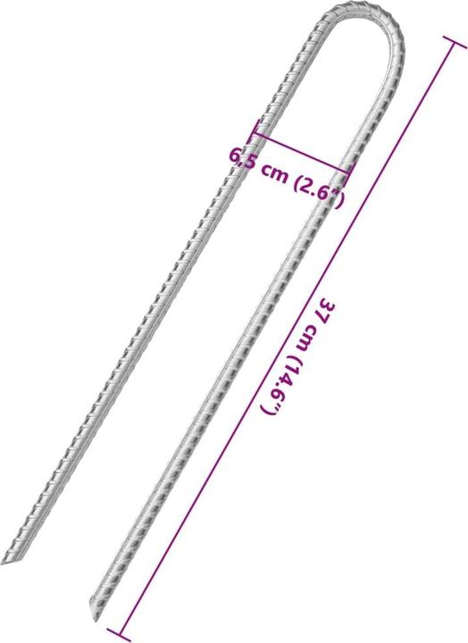 Produktbild vidaXL Zeltheringe 12 Stk. U-Form 30 cm Ø7 mm