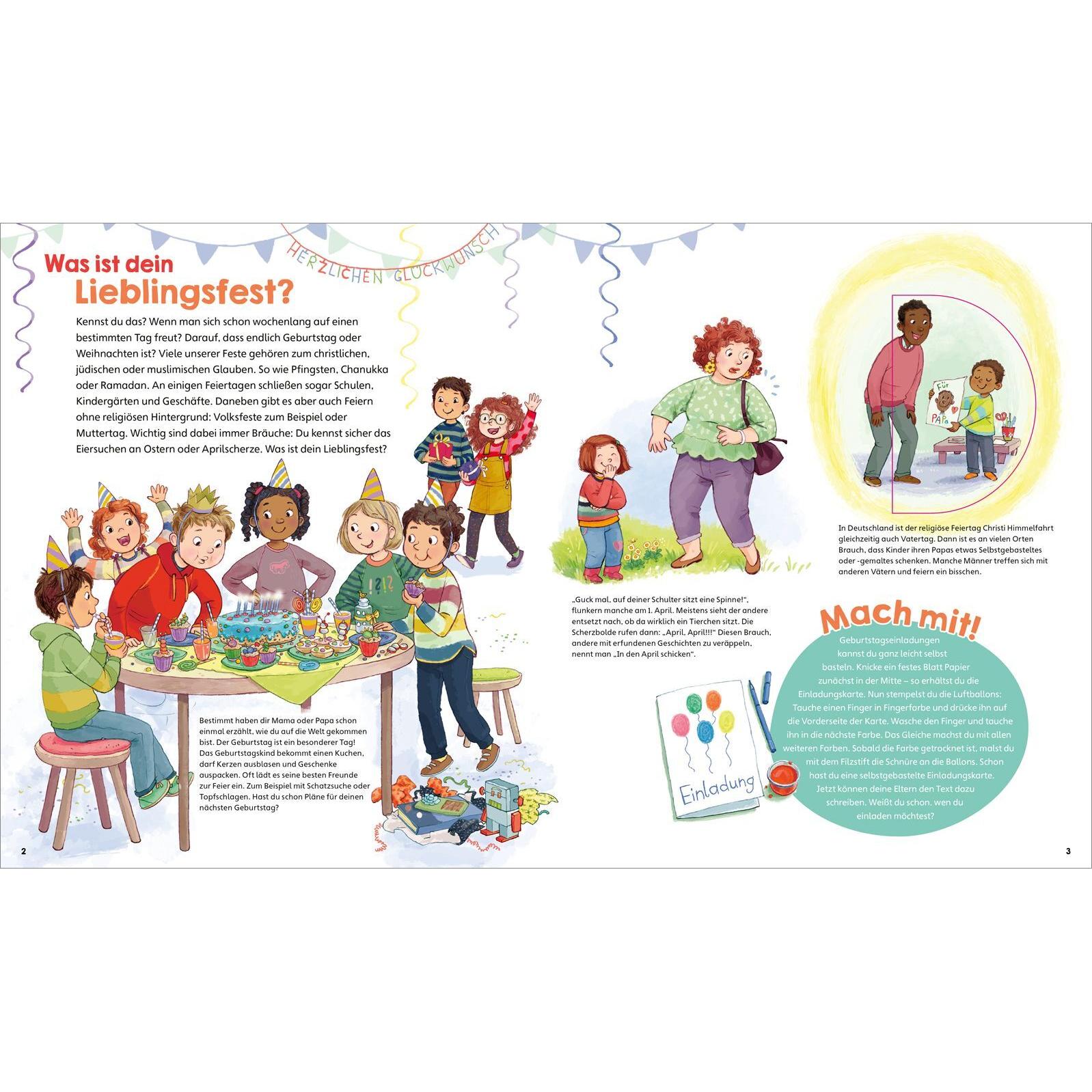 Thumbnail - WAS IST WAS Junior Band 39 Lass uns feiern! Feste und Bräuche entdecken, Kinderbücher von Anke Dörrzapf, Cathy Ionescu