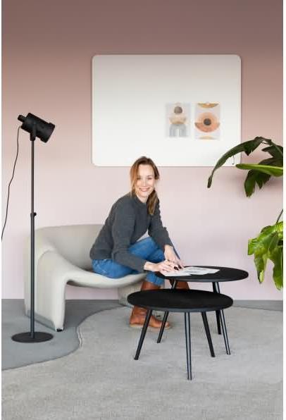 Immagine prodotto Legamaster Lavagna di vetro opaca 7-104254 angolo rotondo 90x120cm grigio caldo (120 x 90 cm)